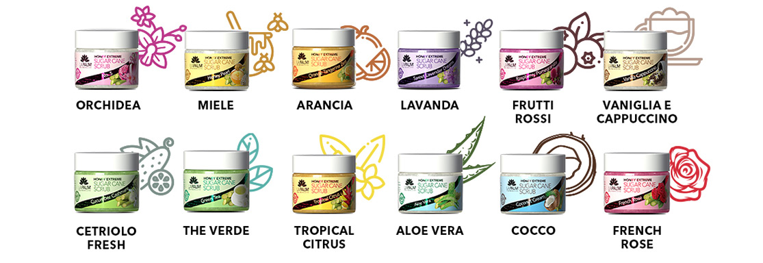12 Fragranze di scrub allo zucchero extrafine